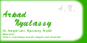 arpad nyulassy business card