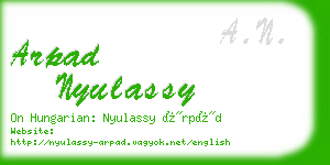 arpad nyulassy business card